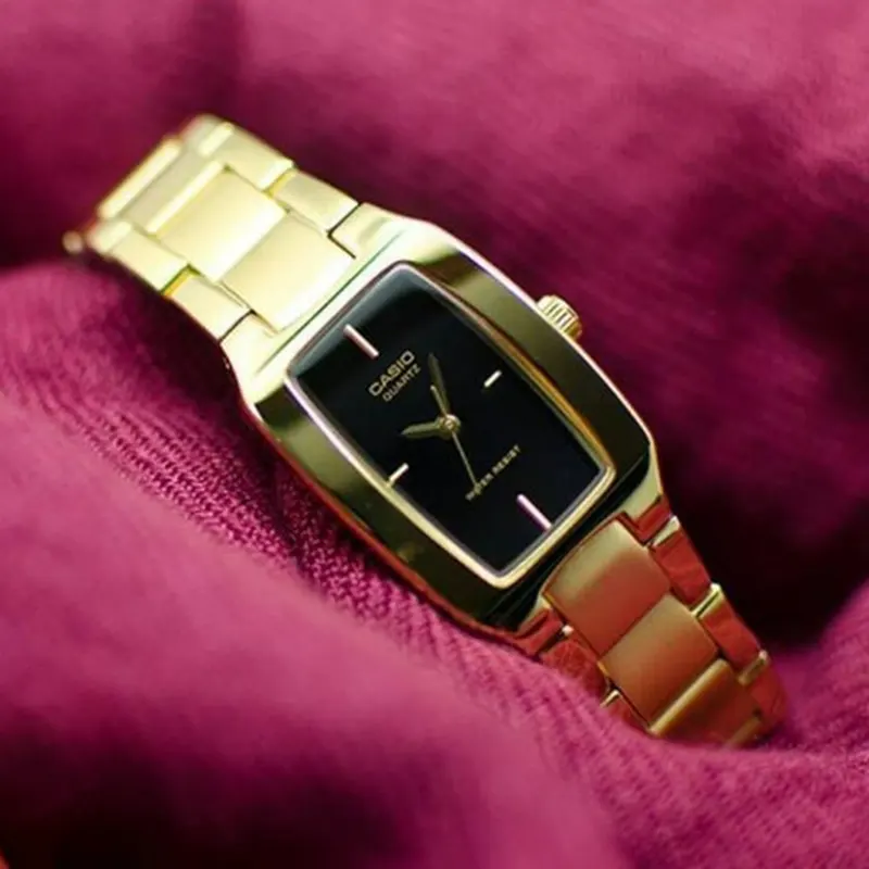 Casio Black Dial Gold-tone Casual Ladies Watch- LTP-1165N-1C